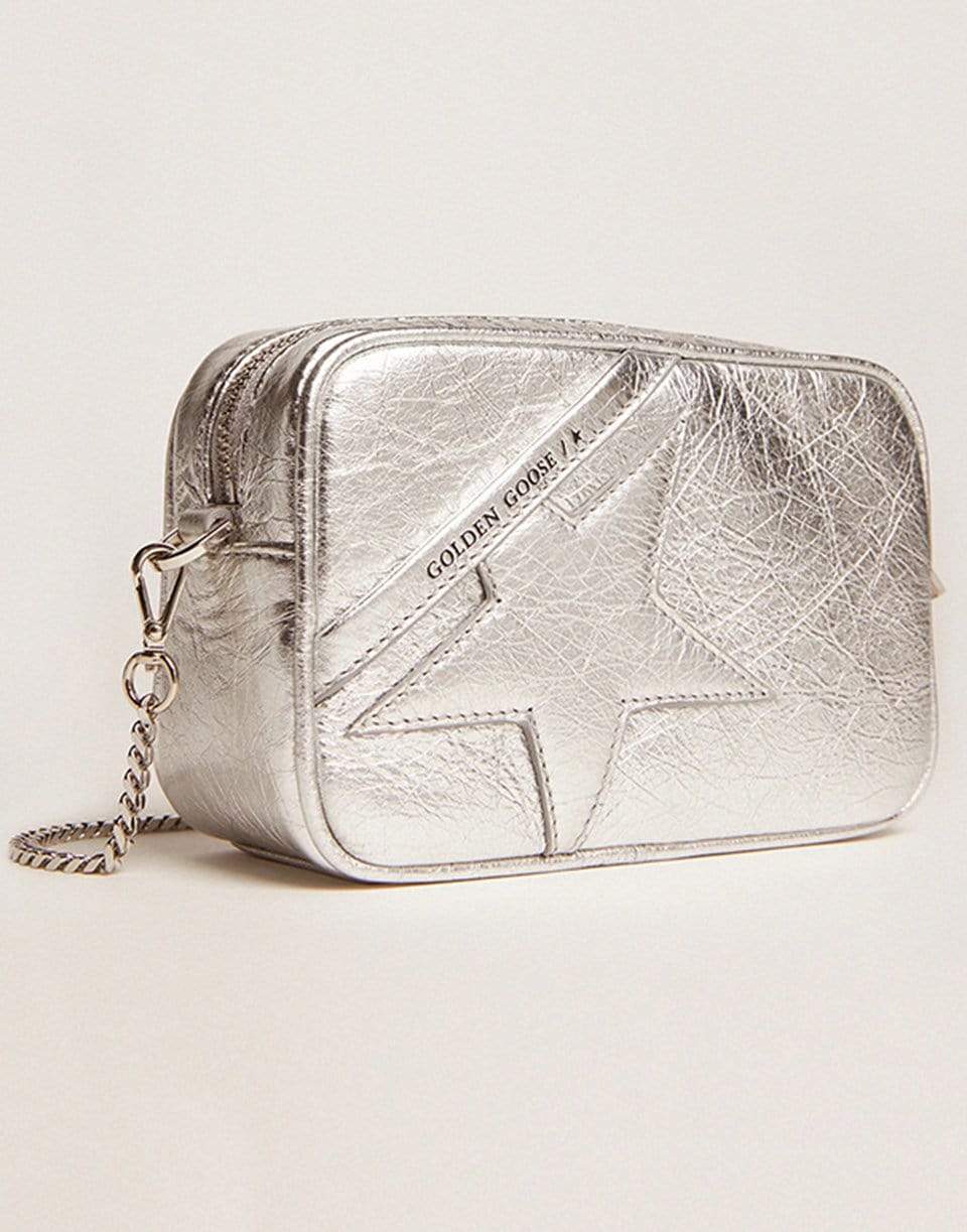 GOLDEN GOOSE-Mini Star Bag-SILVER