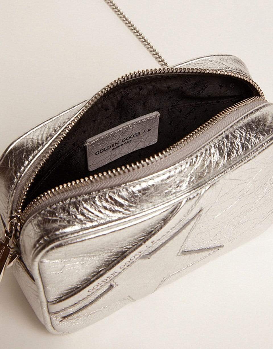 GOLDEN GOOSE-Mini Star Bag-SILVER