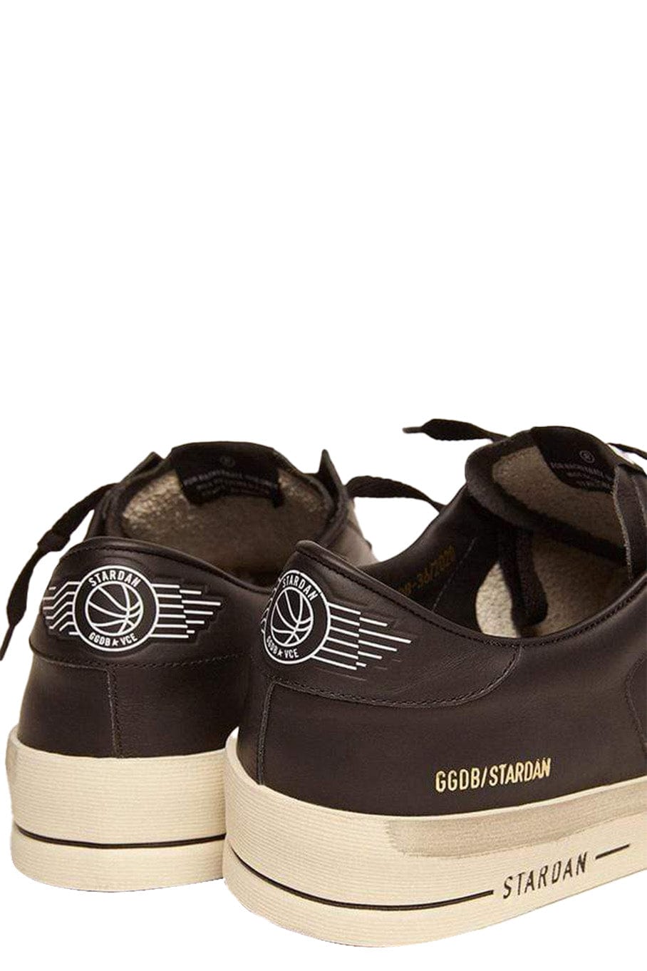 GOLDEN GOOSE-Men's Stardan Black Leather Sneaker-