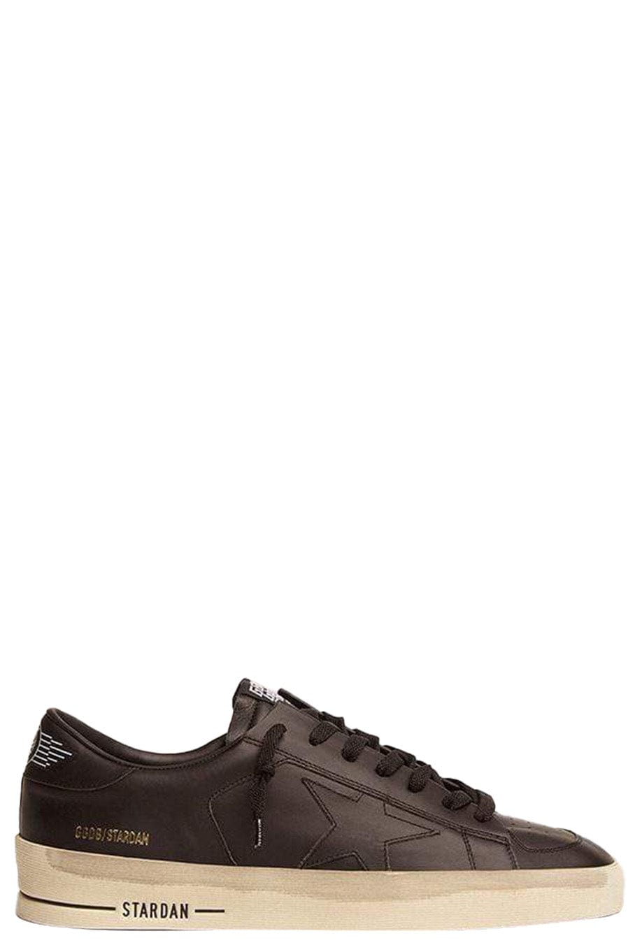 GOLDEN GOOSE-Men's Stardan Black Leather Sneaker-