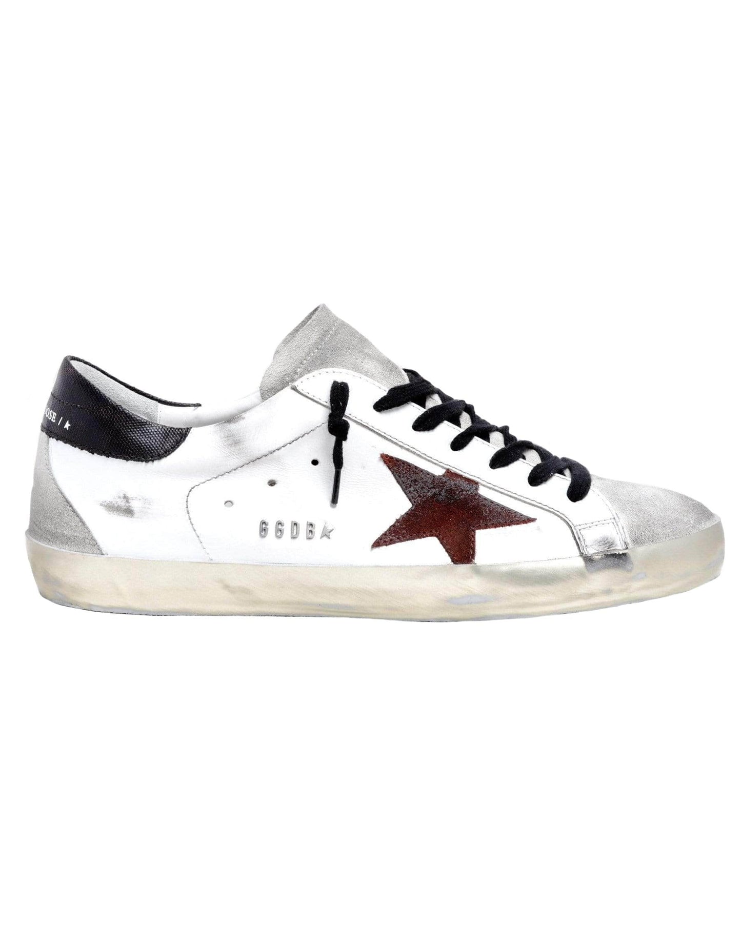 GOLDEN GOOSE-Men's Chestnut Suede Star And Spur Canvas Leather Super-Star Sneaker-