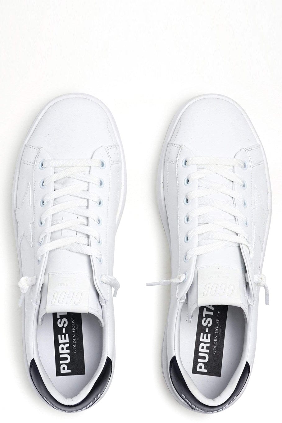 GOLDEN GOOSE-Men's Pure Star Laminated Heel Leather Sneaker-