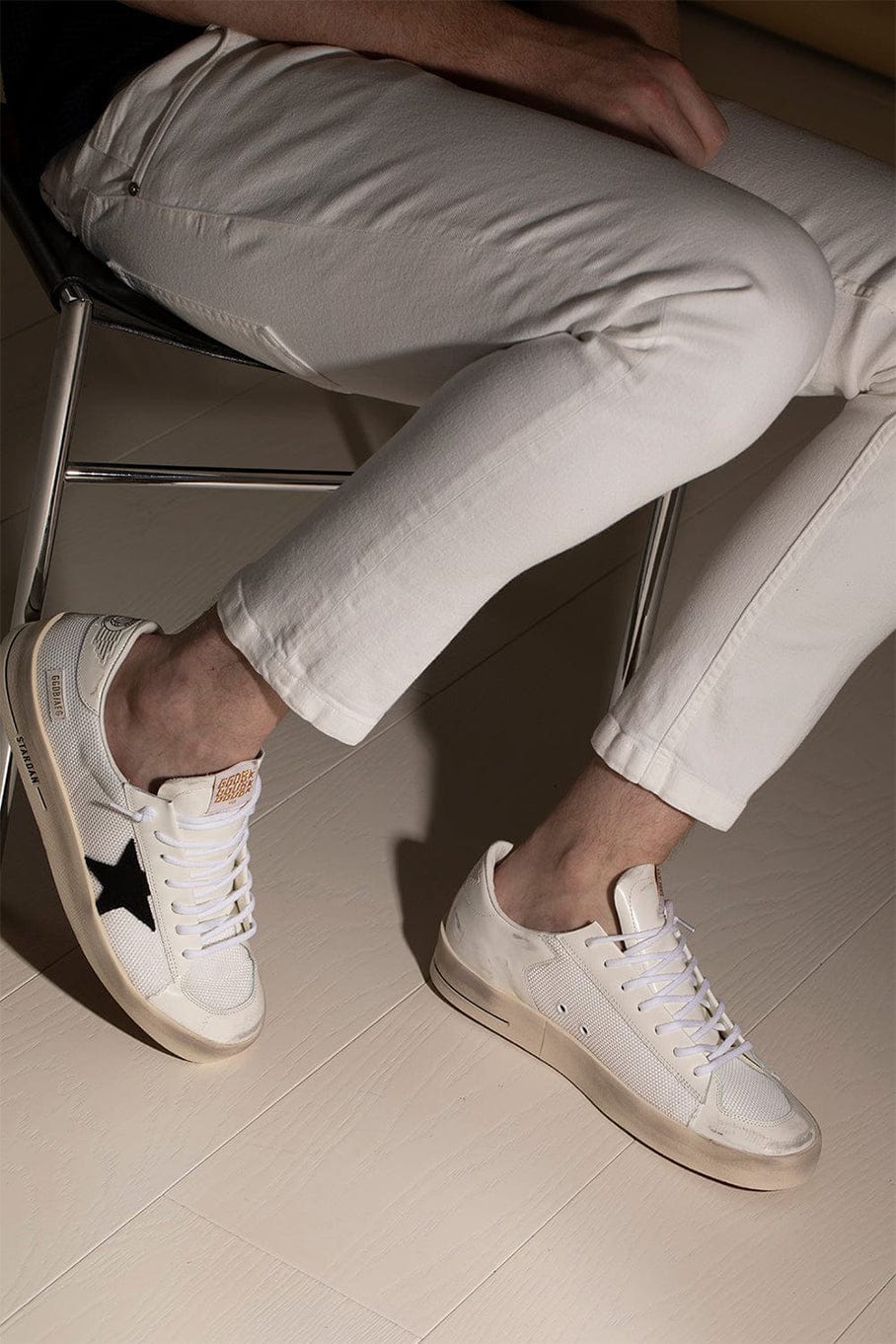 GOLDEN GOOSE-Men's Stardan Net Sneaker-