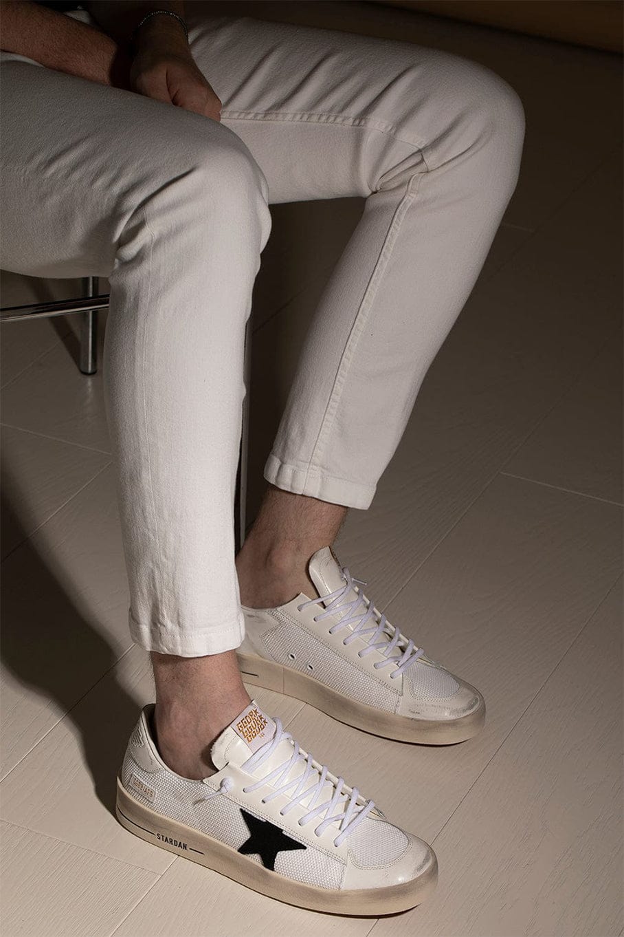 GOLDEN GOOSE-Men's Stardan Net Sneaker-
