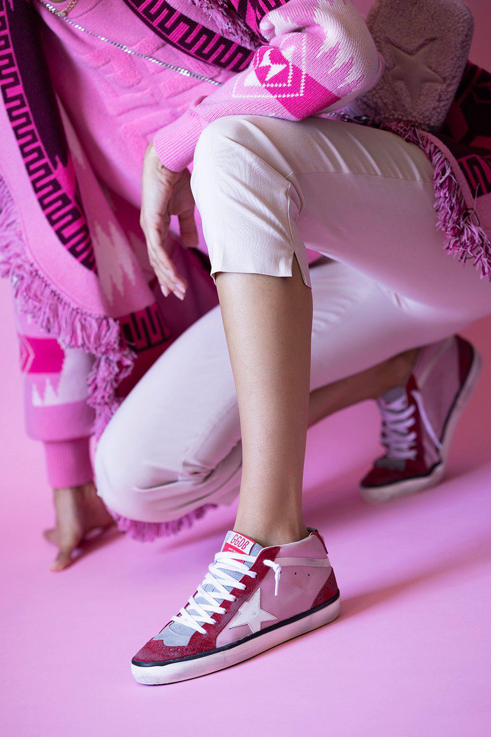 GOLDEN GOOSE-Mid Star Sneakers - Pink-