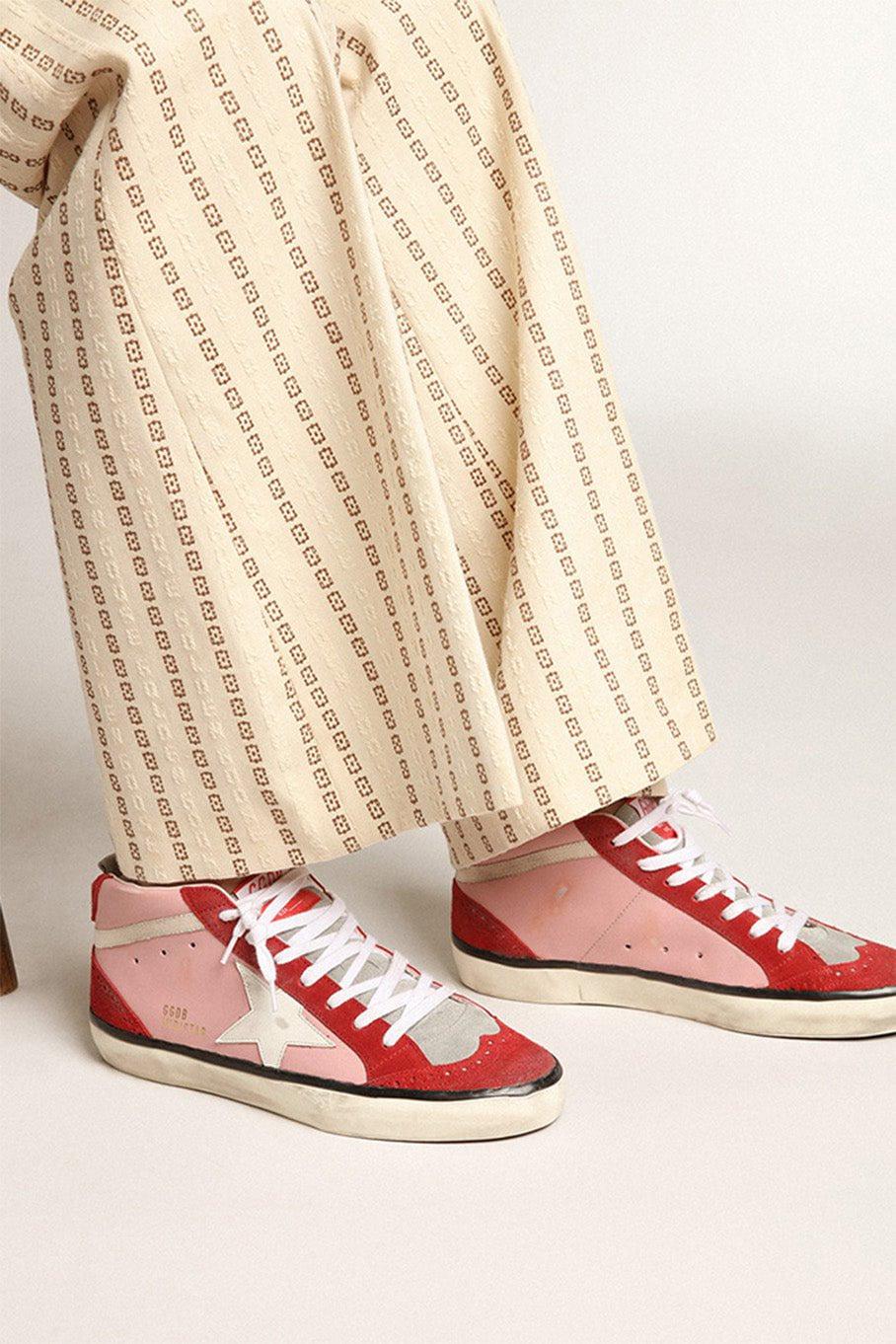 GOLDEN GOOSE-Mid Star Sneakers - Pink-