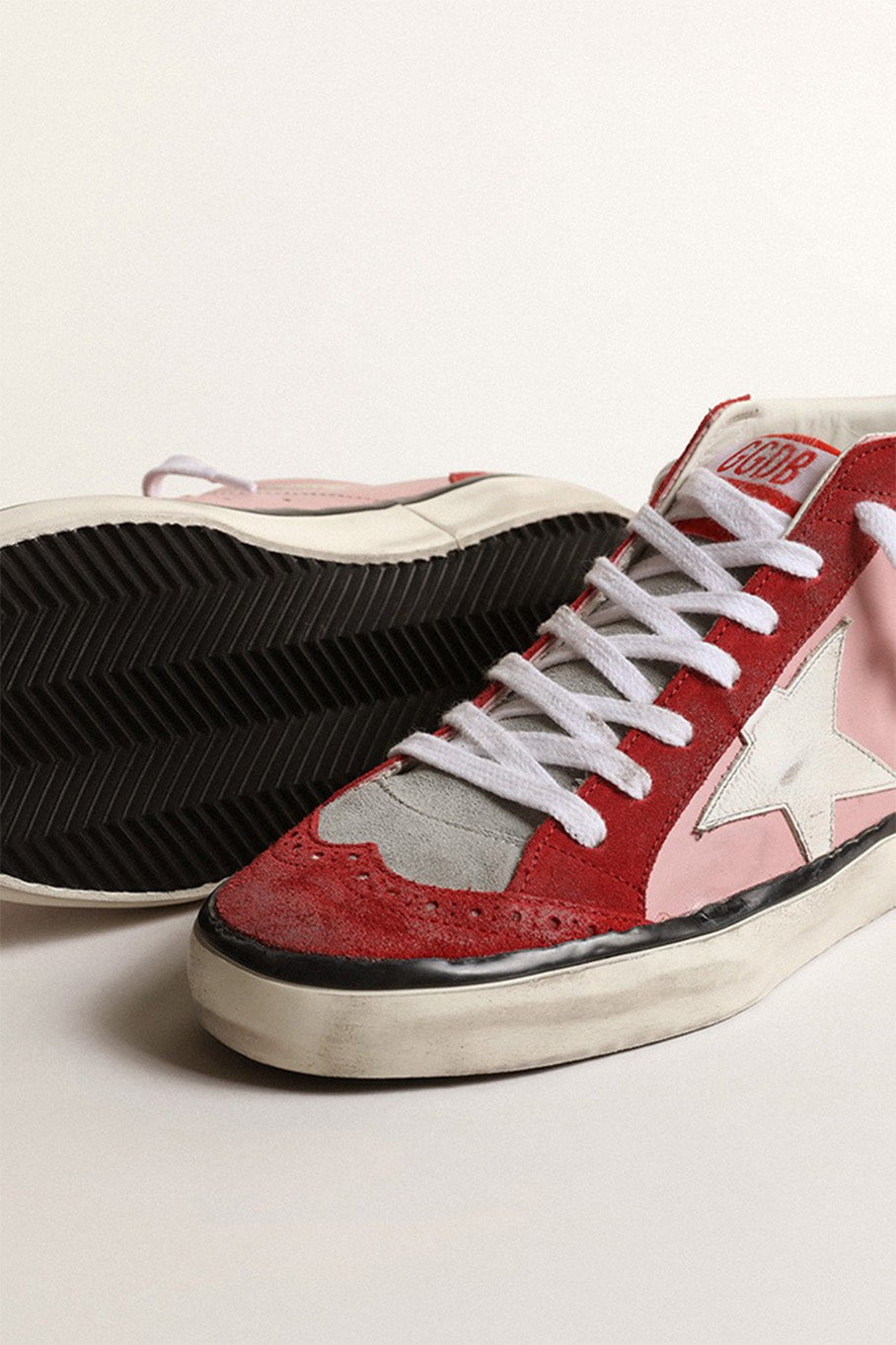 GOLDEN GOOSE-Mid Star Sneakers - Pink-