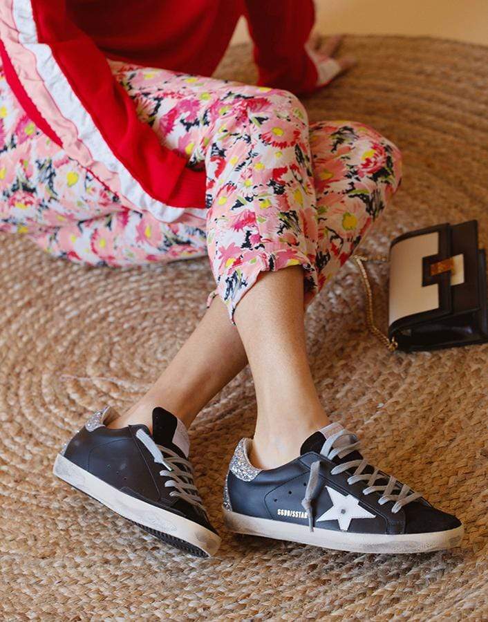 GOLDEN GOOSE-Super-Star Toe Glitter Sneaker-