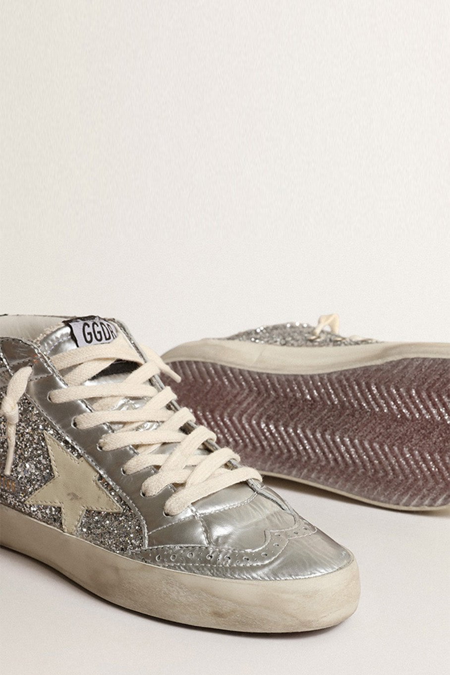 GOLDEN GOOSE-Mid Star Sneaker - Glitter-