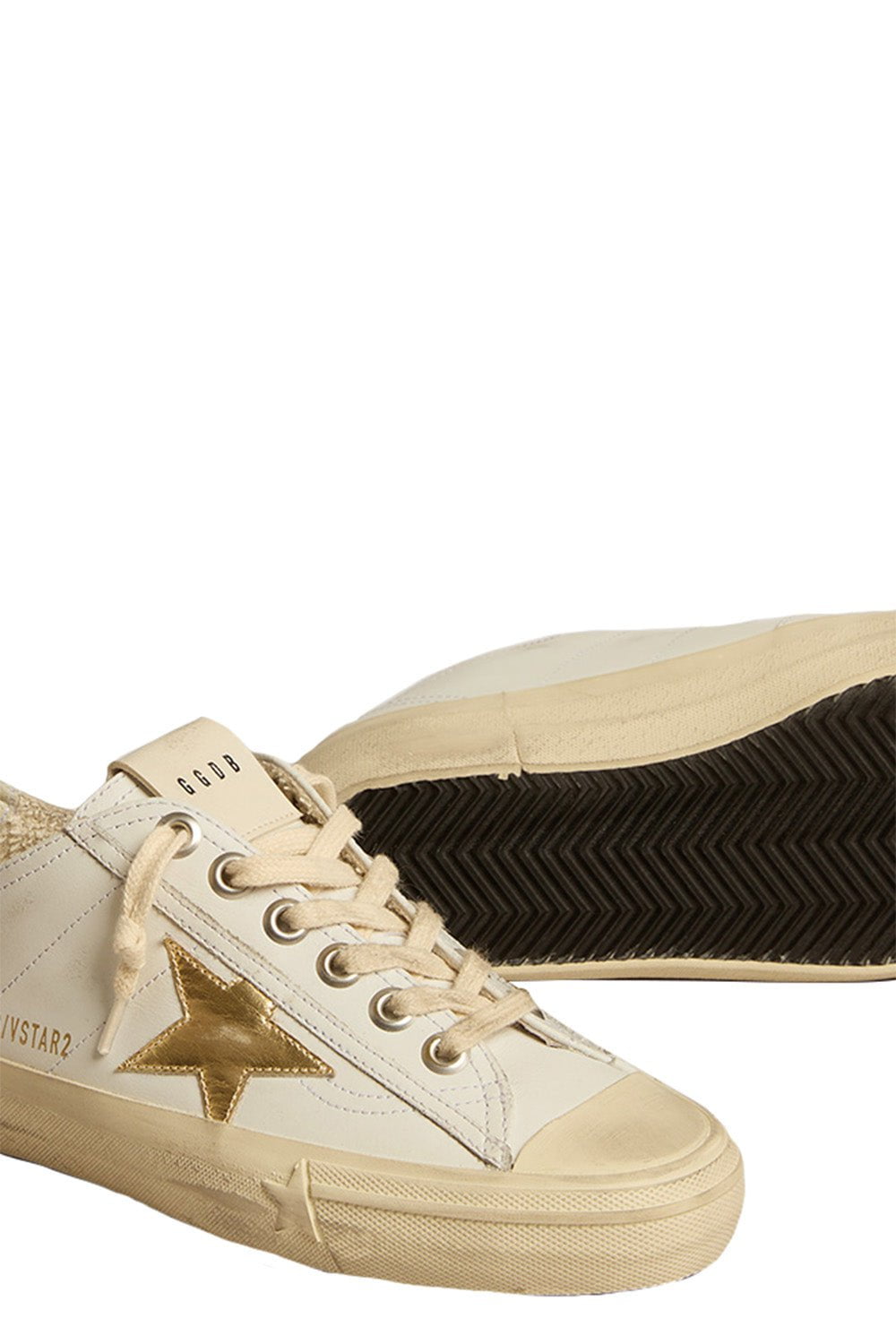 GOLDEN GOOSE-V-Star Sneaker - White Gold-
