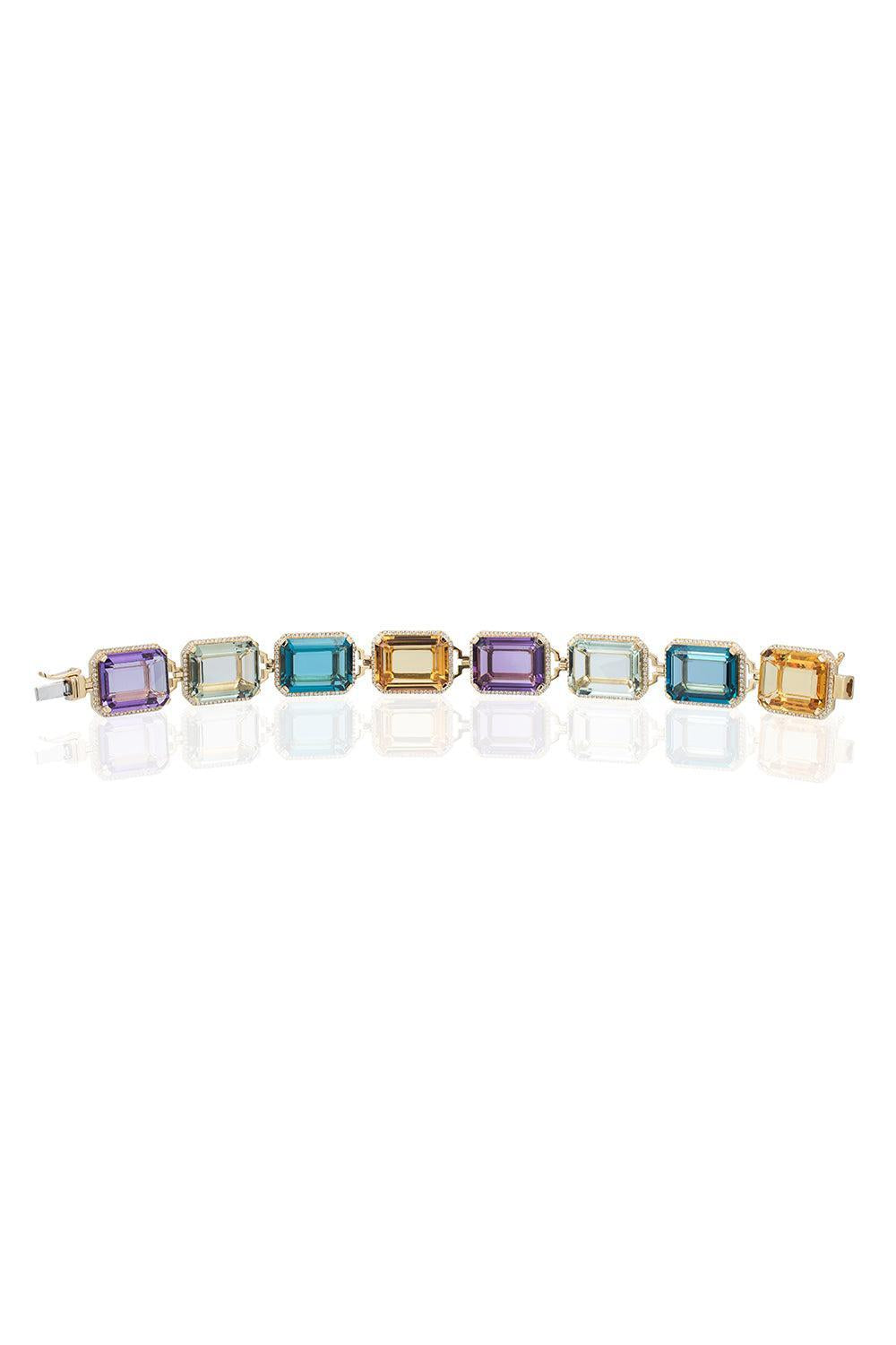 Amethyst Prasiolite Gossip Bracelet-YELLOW GOLD-6-JEWELRYFINE JEWELBRACELET O-GOSHWARA