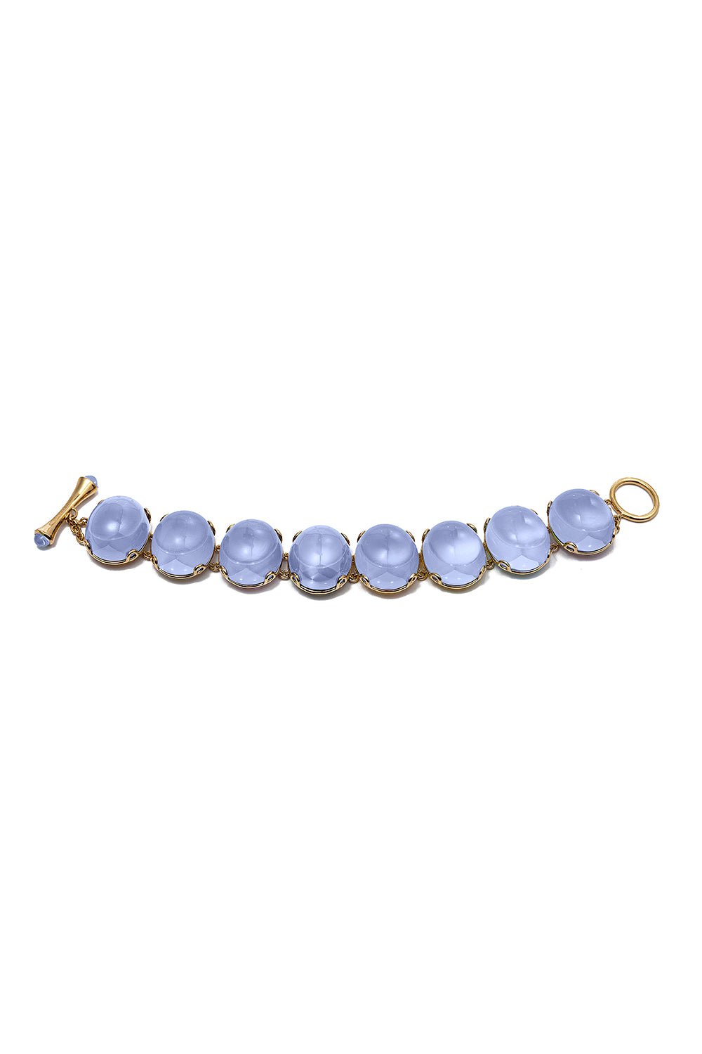 GOSHWARA-Rock N Roll' Blue Chalcedony Bracelet-YELLOW GOLD