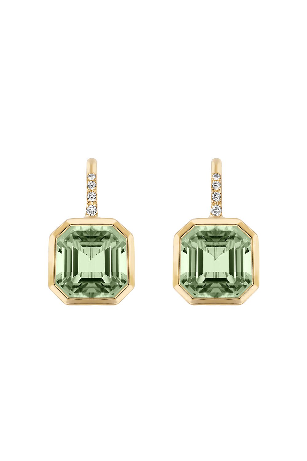 Gossip Prasiolite Diamond Earrings