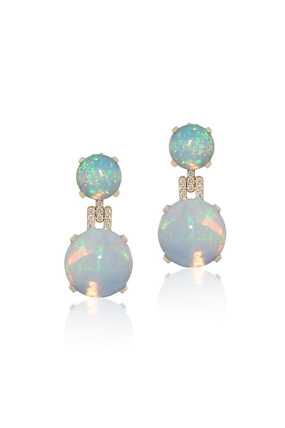 Opal Cabochon Rock N' Roll Earrings-YELLOW GOLD-JEWELRYFINE JEWELEARRING-GOSHWARA
