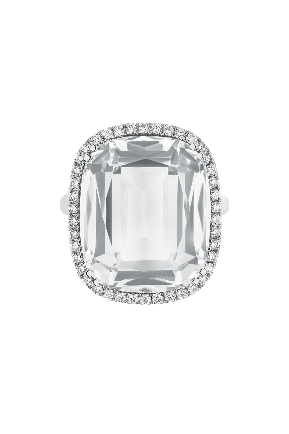 Gossip Rock Crystal Diamond Halo Ring-WHITE GOLD-7-JEWELRYFINE JEWELRING-GOSHWARA