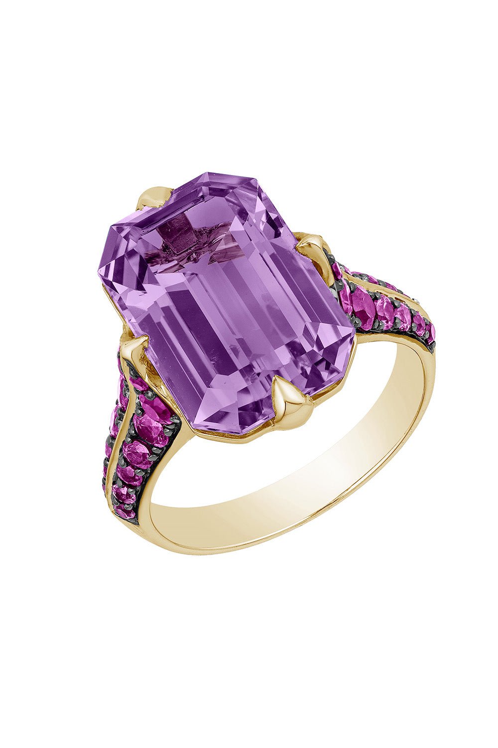 GOSHWARA-Amethyst Pink Sapphire Ring-YELLOW GOLD
