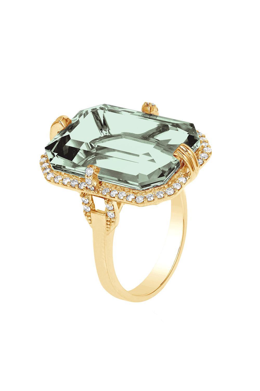 Prasiolite Gossip Ring-YELLOW GOLD-6.5-JEWELRYFINE JEWELRING-GOSHWARA