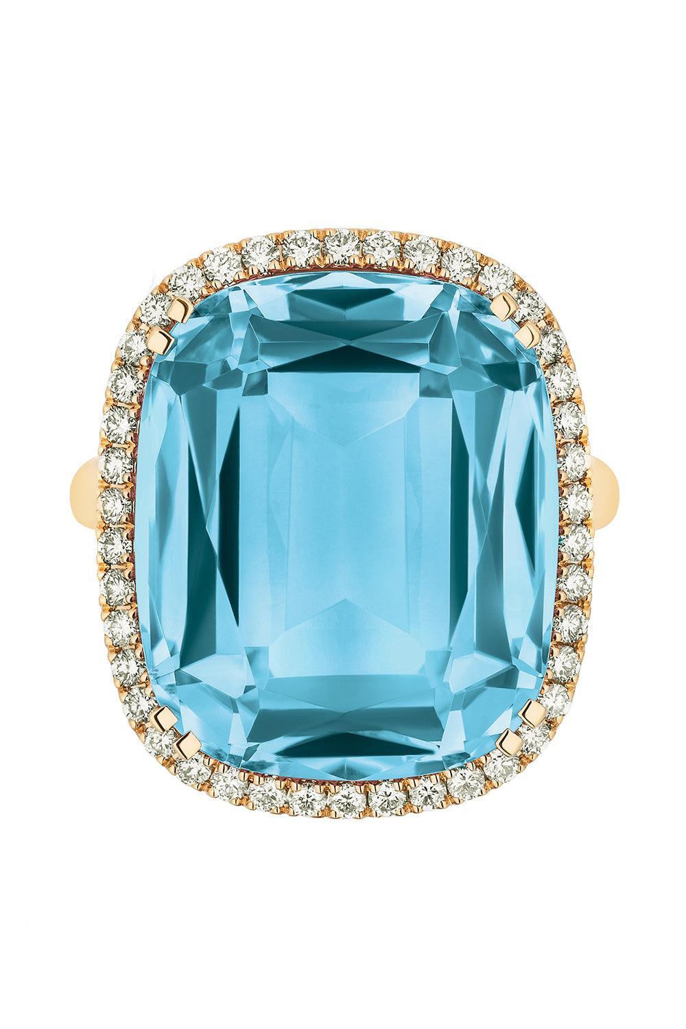 Blue Topaz Cushion Gossip Ring-YELLOW GOLD-6.75-JEWELRYFINE JEWELRING-GOSHWARA