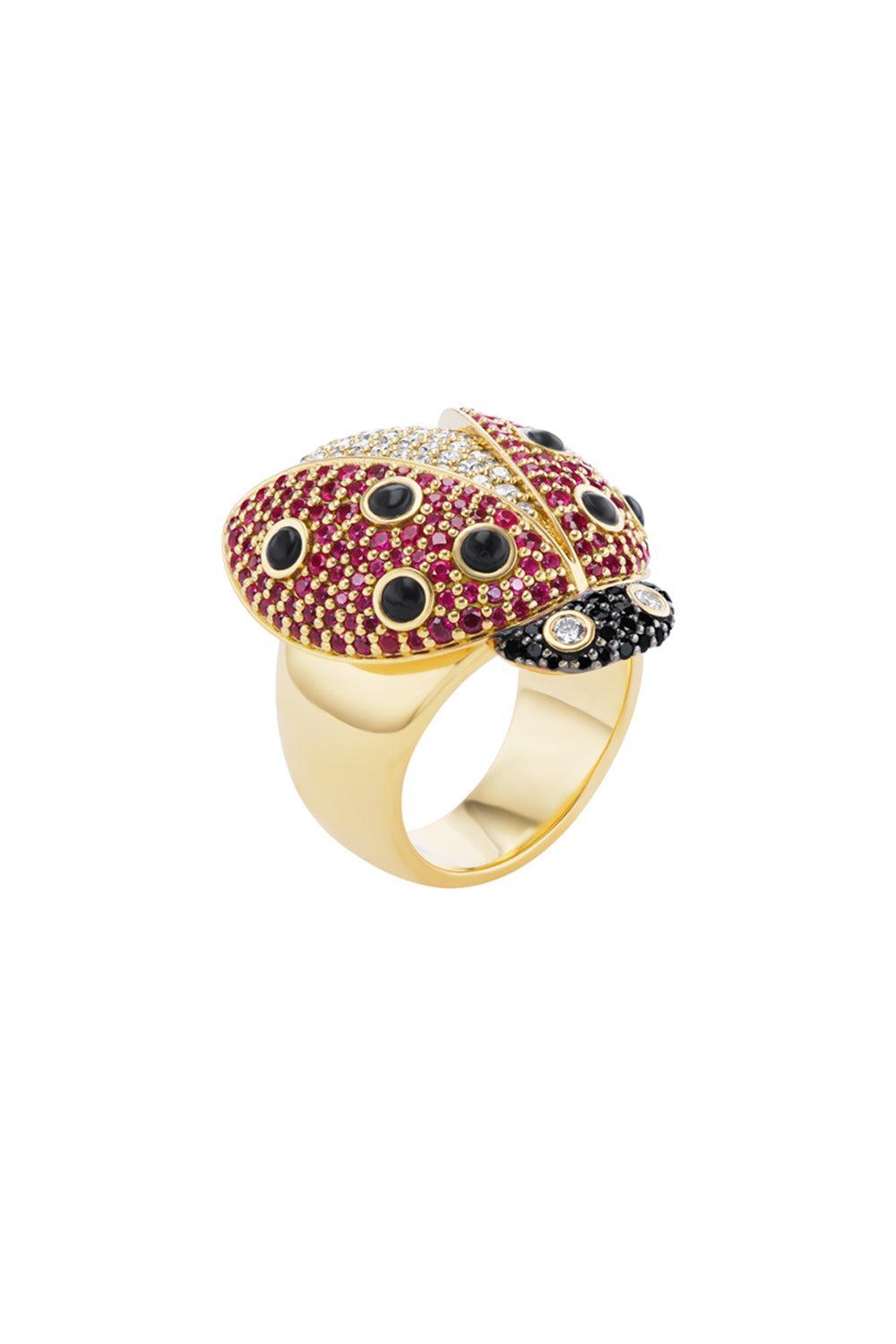 Ruby Ladybug Ring-YELLOW GOLD-7-JEWELRYFINE JEWELRING-GRACE WINFREY