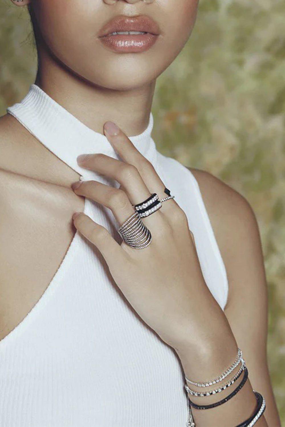 GRAZIELA-Diamond Bolo Bracelet-