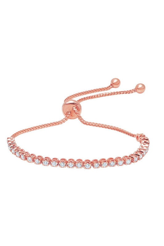 Diamond Bolo Bracelet - Rose Gold-ROSE GOLD-JEWELRYFINE JEWELBRACELET O-GRAZIELA