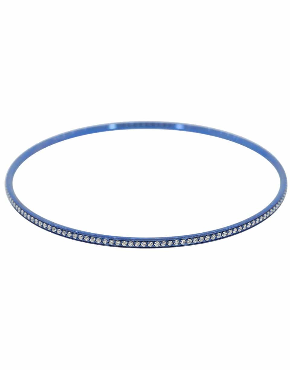 GRAZIELA-Blue Titanium and Diamond Bangle-TITANIUM