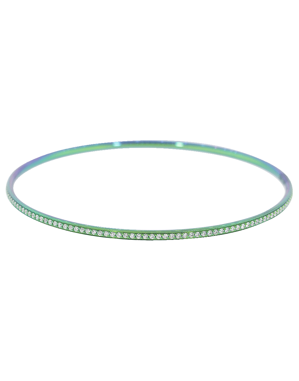 GRAZIELA-Diamond Green Titanium Bangle-TITANIUM