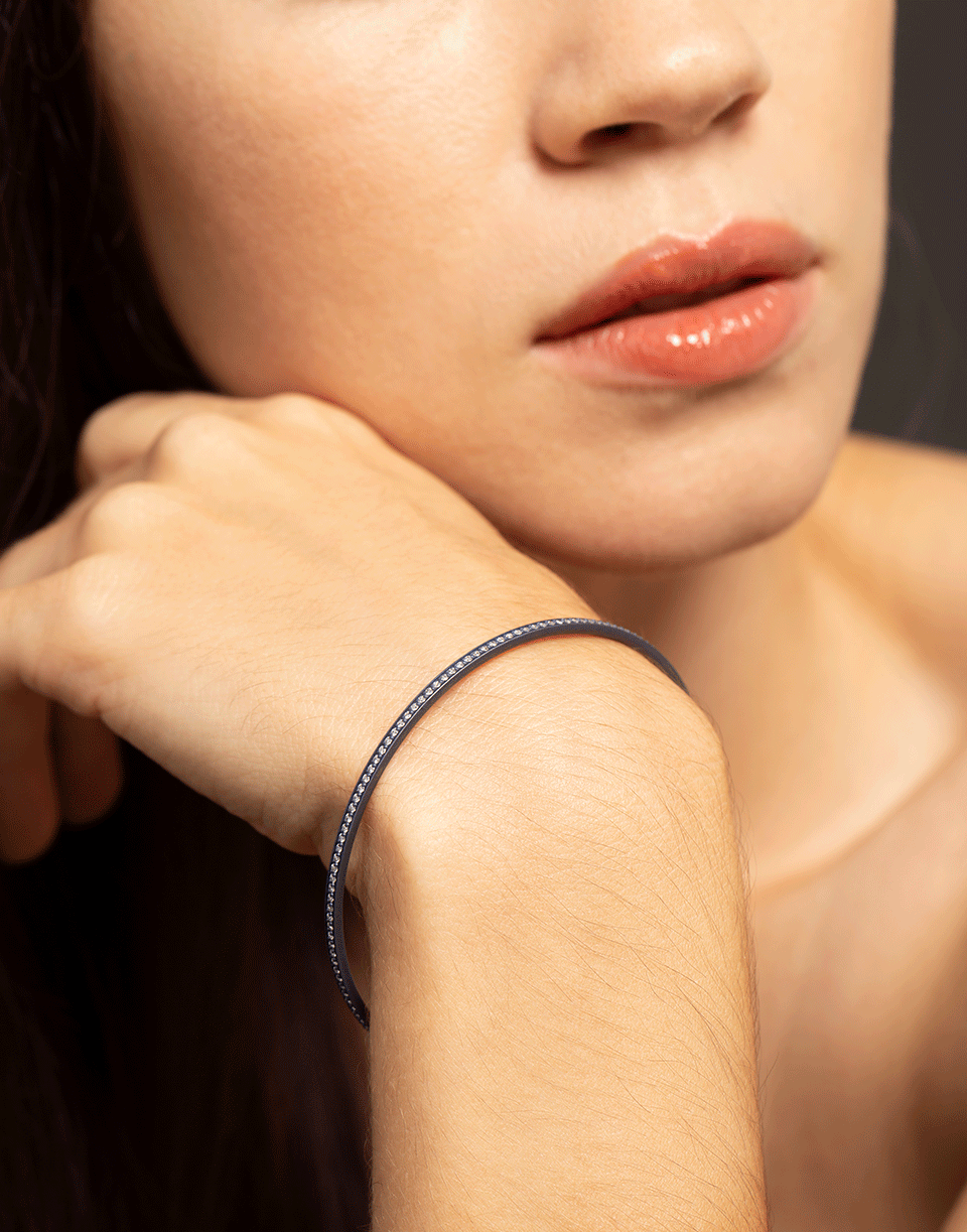 GRAZIELA-Diamond Purple Titanium Bangle-TITANIUM