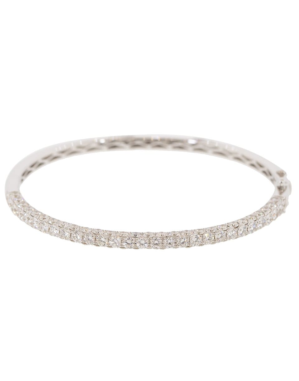 GRAZIELA-Three Sided Diamond Bangle-WHITE GOLD