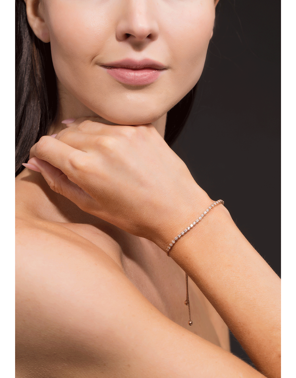 GRAZIELA-White Diamond Bolo Bracelet-WHITE GOLD
