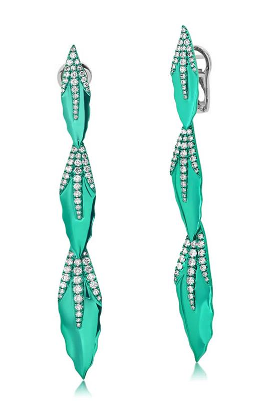 GRAZIELA-Arvore Diamond Drop Earrings-GREEN