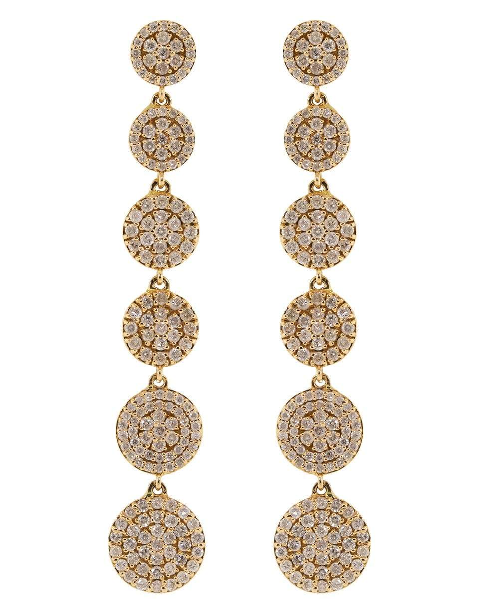 GRAZIELA-Large Diamond Cascade Earrings-ROSE GOLD