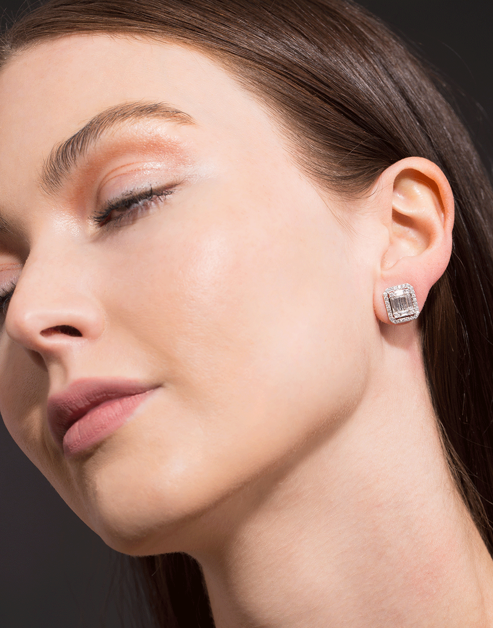 GRAZIELA-Ascension Diamond Stud Earrings-WHITE GOLD
