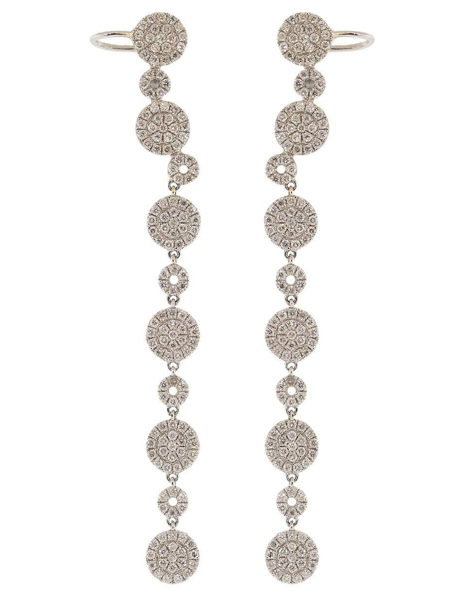 GRAZIELA-Diamond Cascade Ear Cuffs-WHITE GOLD