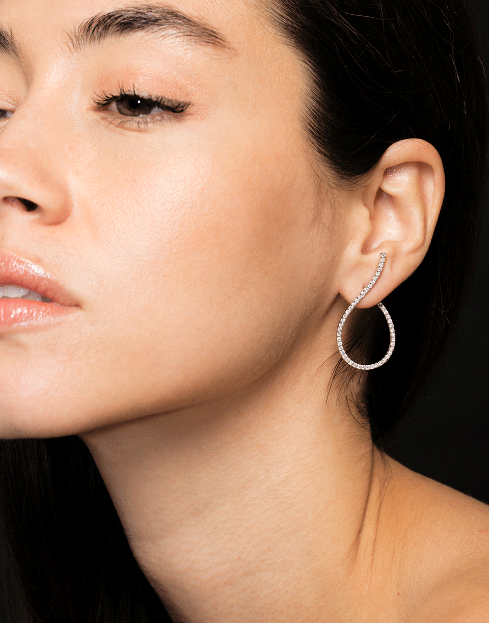 GRAZIELA-Mega Swirl Diamond Earrings-WHITE GOLD