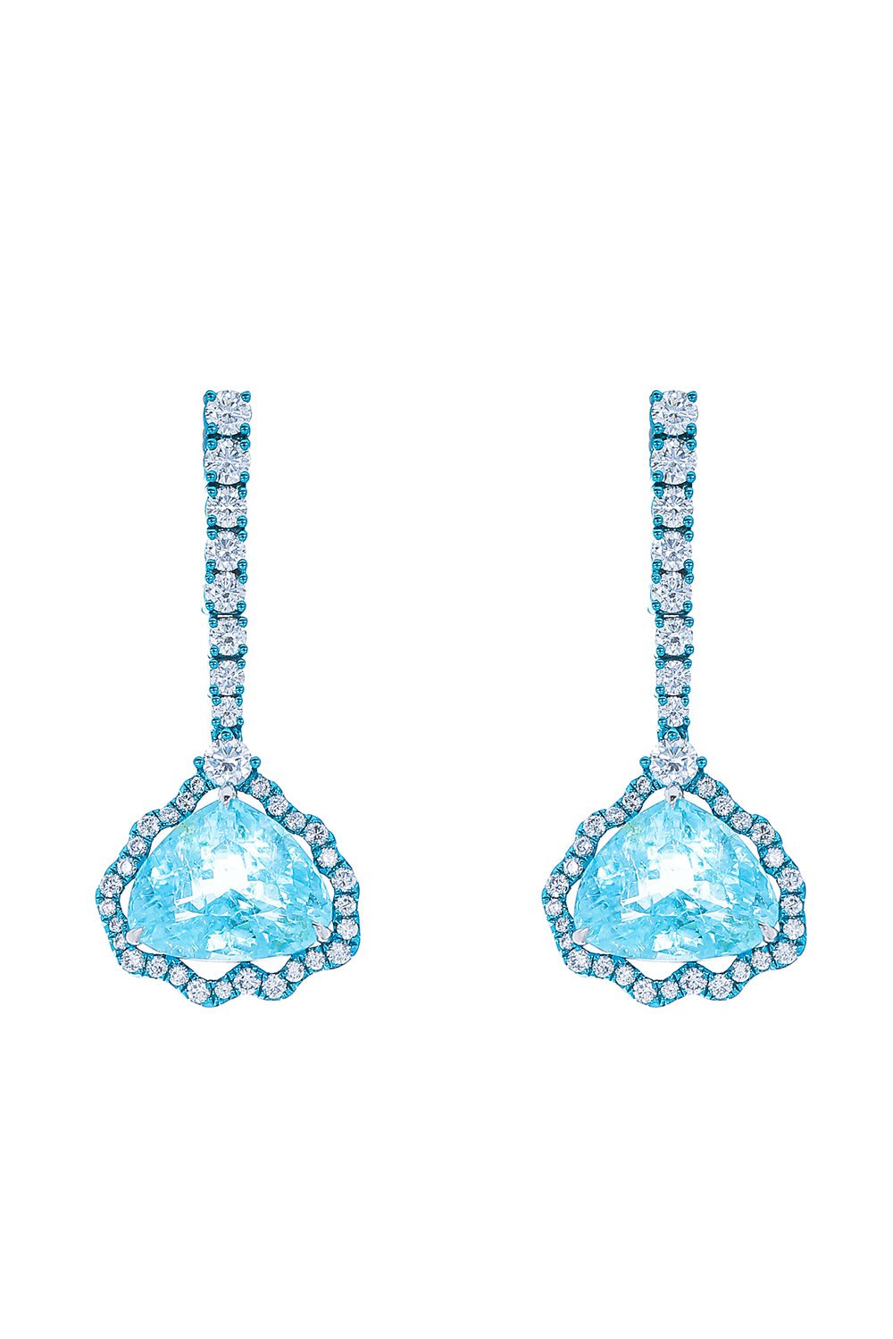 GRAZIELA-Paraiba Tourmaline Diamond Earrings-WHITE GOLD