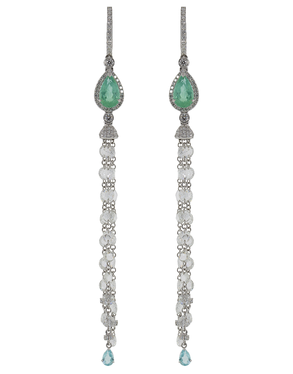 GRAZIELA-Paraiba Tourmaline Diamond Obsession Earrings-WHITE GOLD
