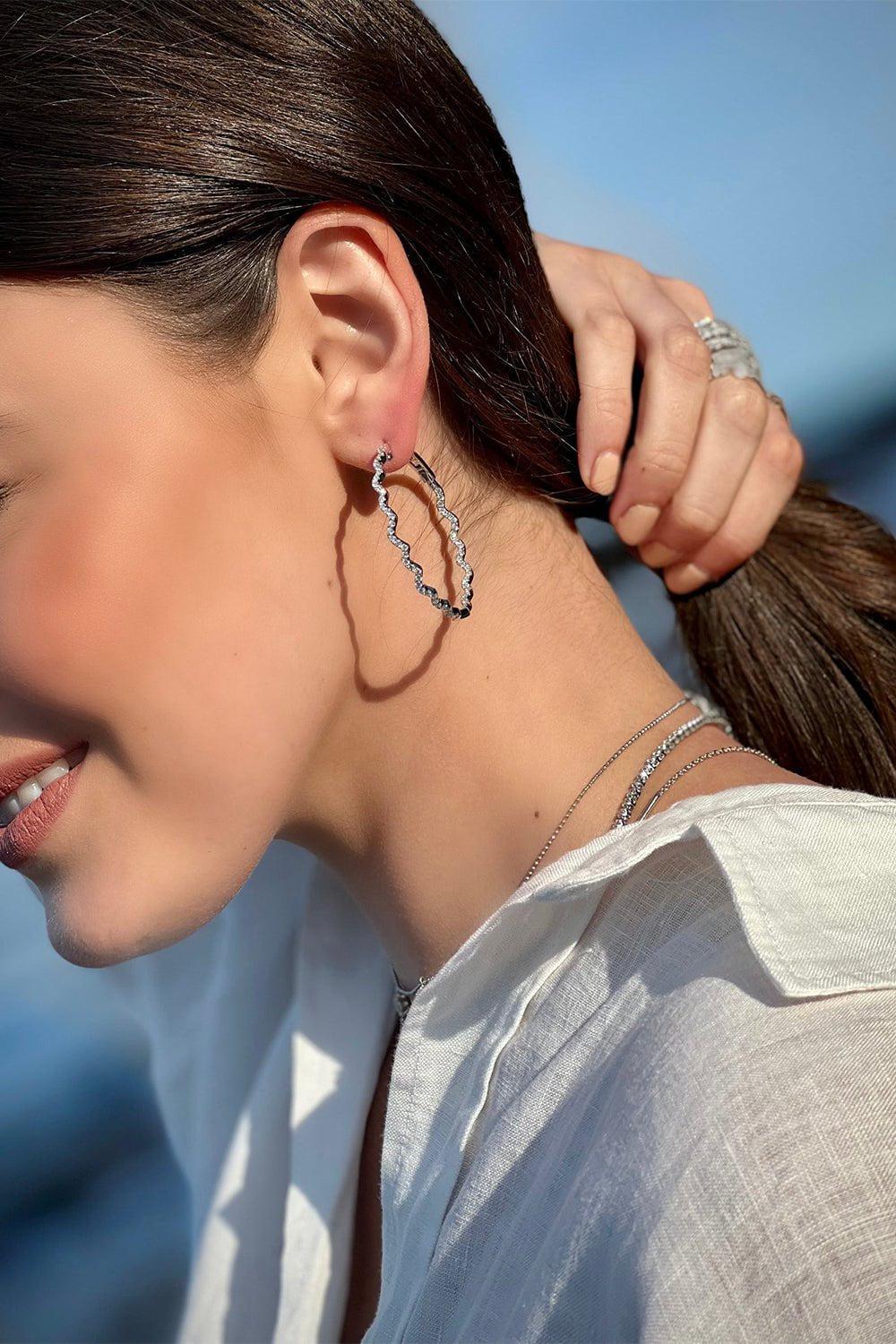 GRAZIELA-Rio Diamond Inside Outside Hoop Earrings-