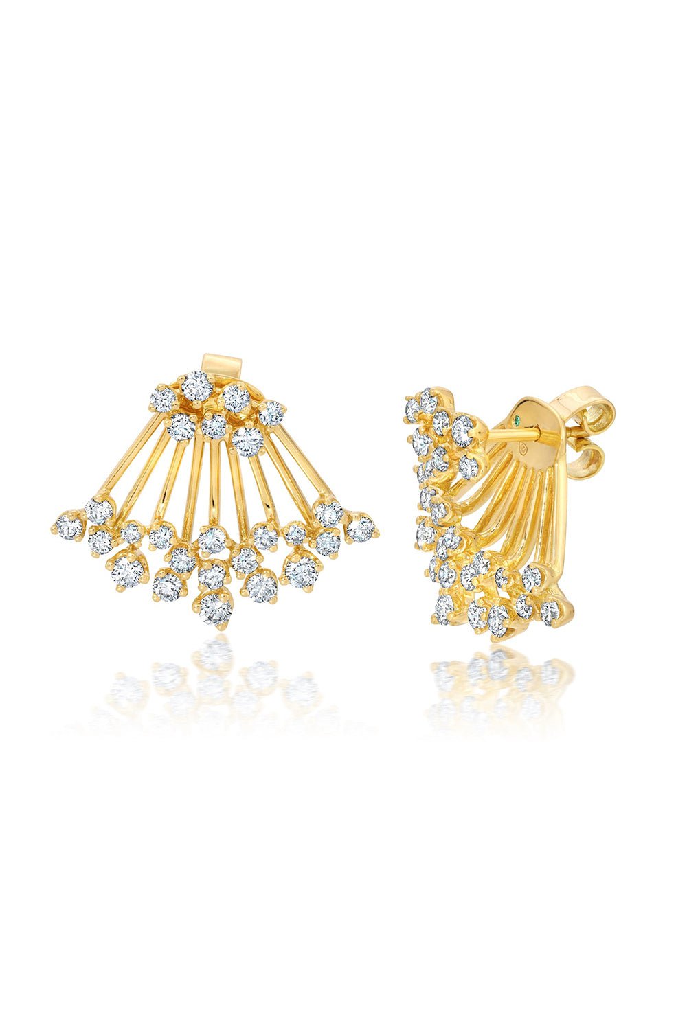 GRAZIELA-Diamond Açaí Earrings-YELLOW GOLD