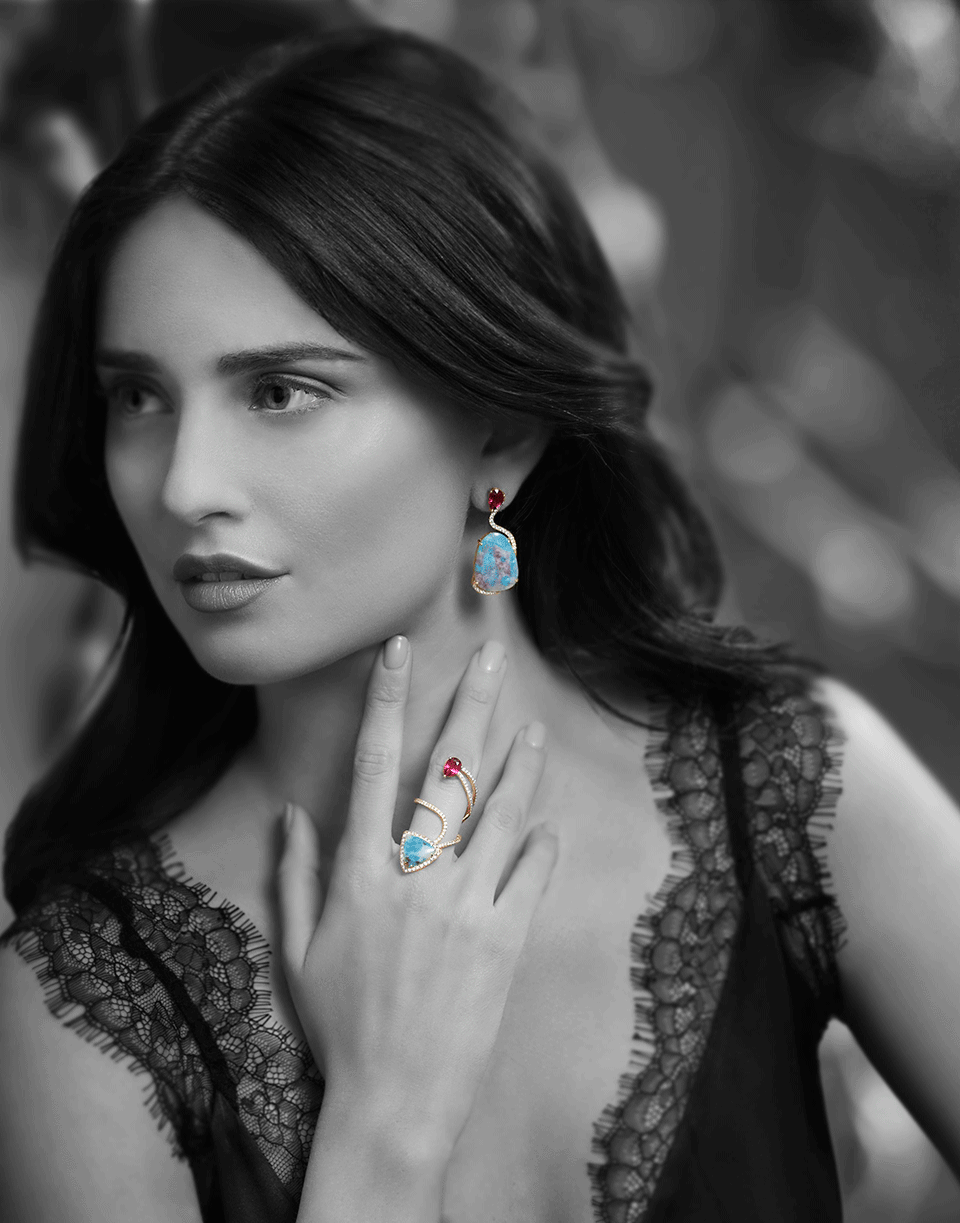 GRAZIELA-Paraiba Obsession Earrings-YELLOW GOLD