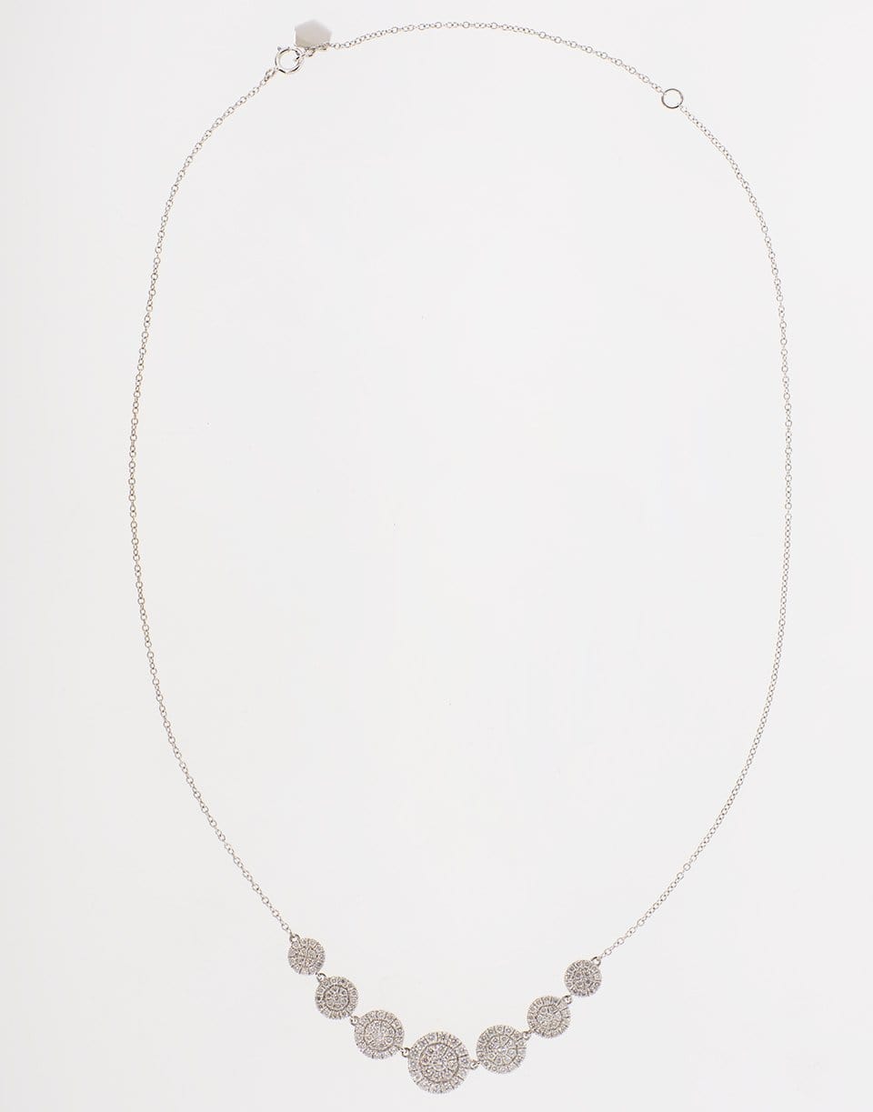 GRAZIELA-Diamond Cascade Necklace-WHITE GOLD