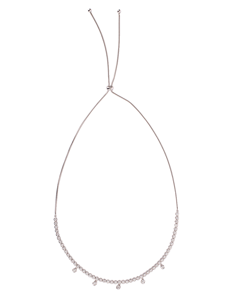 GRAZIELA-Floating Diamond Choker Necklace-WHITE GOLD