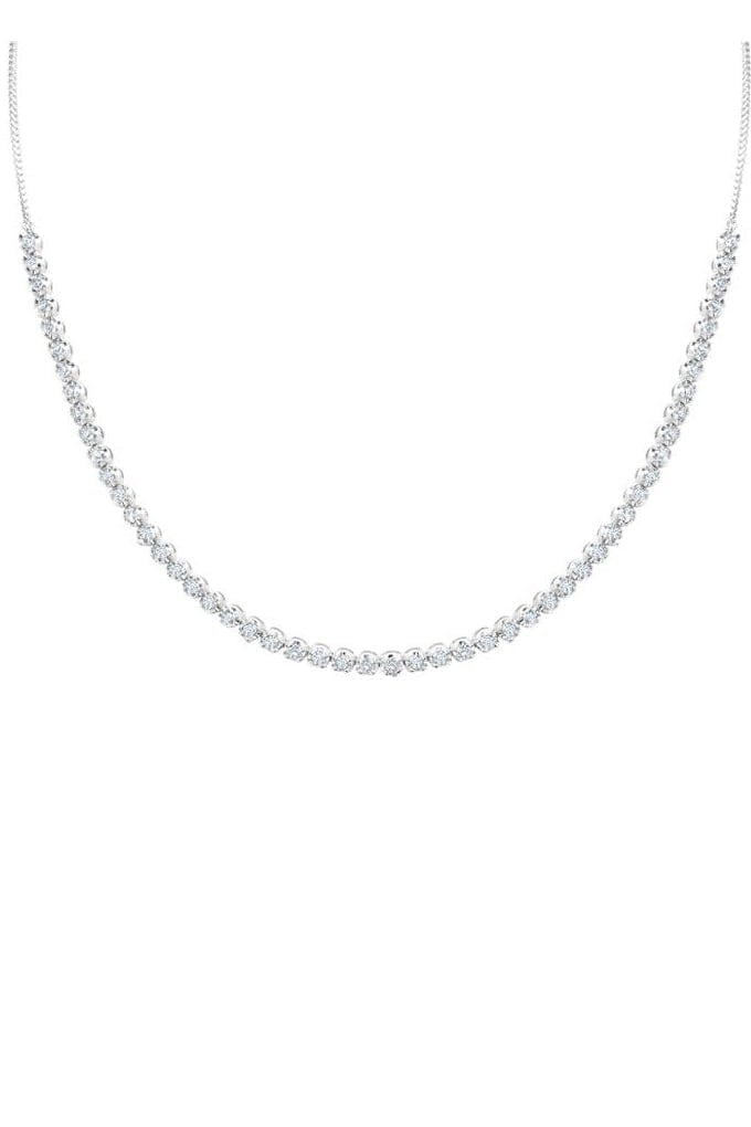 GRAZIELA-Floating Diamond Choker-WHITE GOLD