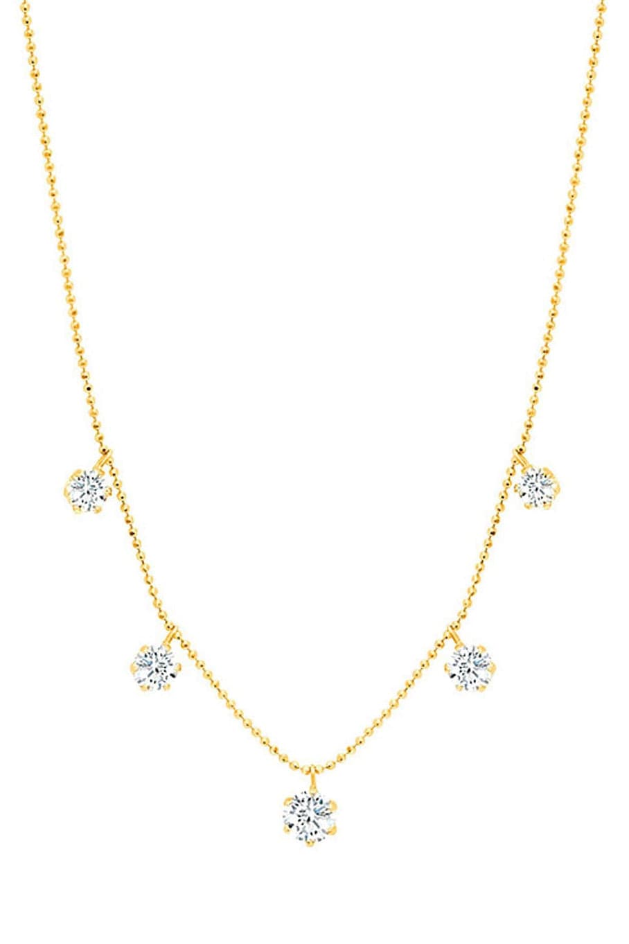 GRAZIELA-Large Floating Diamond Necklace-