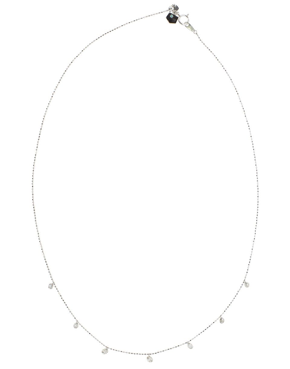 GRAZIELA-Medium Floating Diamond Necklace-WHITE GOLD