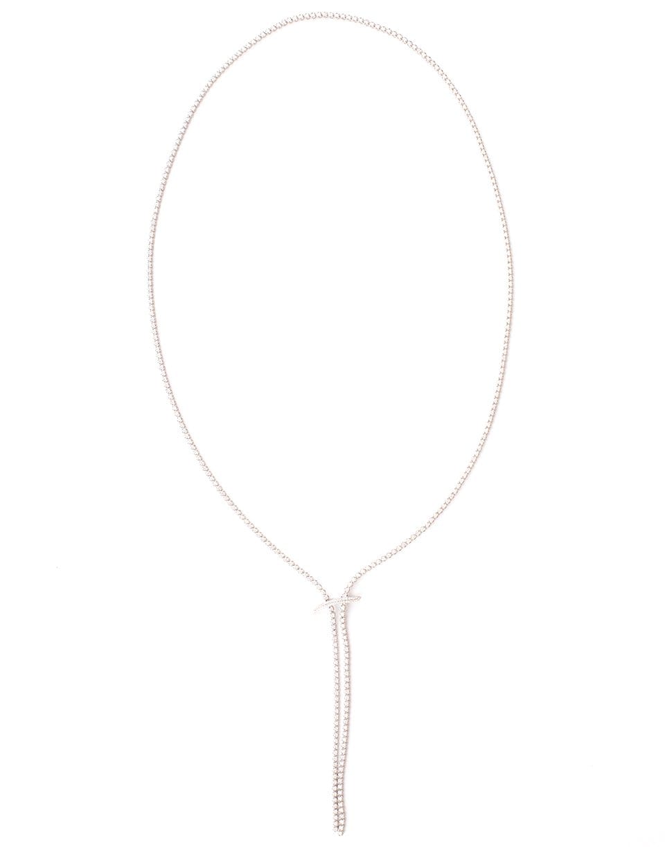 GRAZIELA-Mega Swirl Slide Lariat Diamond Necklace-WHITE GOLD