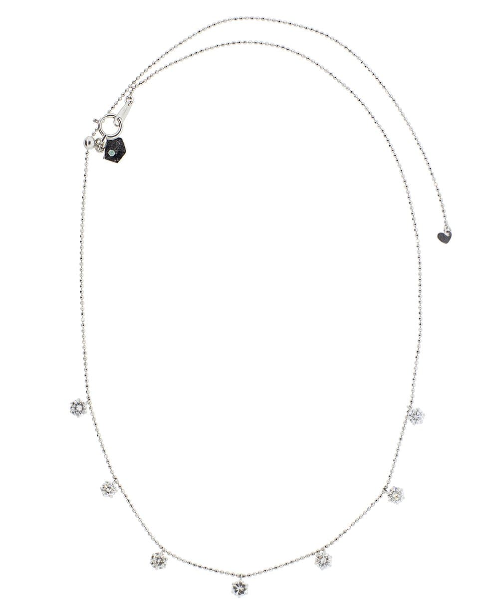 GRAZIELA-Small Floating Diamond Necklace-WHITE GOLD