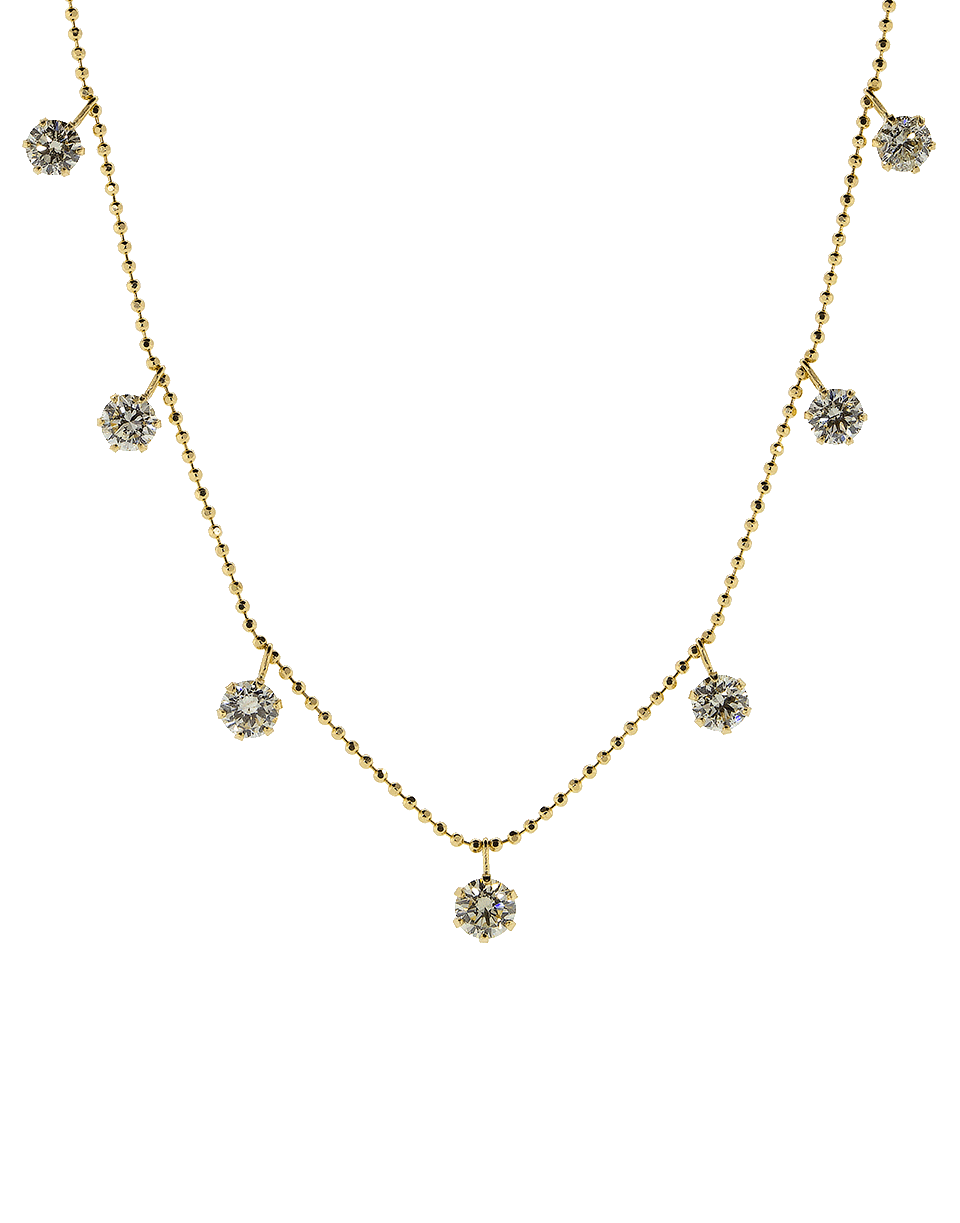 GRAZIELA-Medium Floating Diamond Necklace-YELLOW GOLD