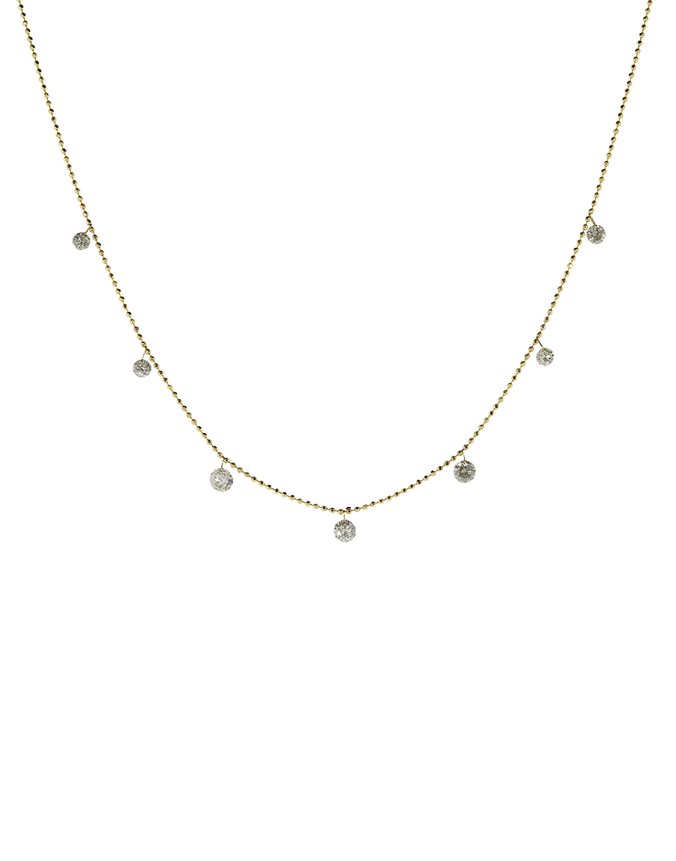 GRAZIELA-Small Floating Diamond Necklace-YELLOW GOLD