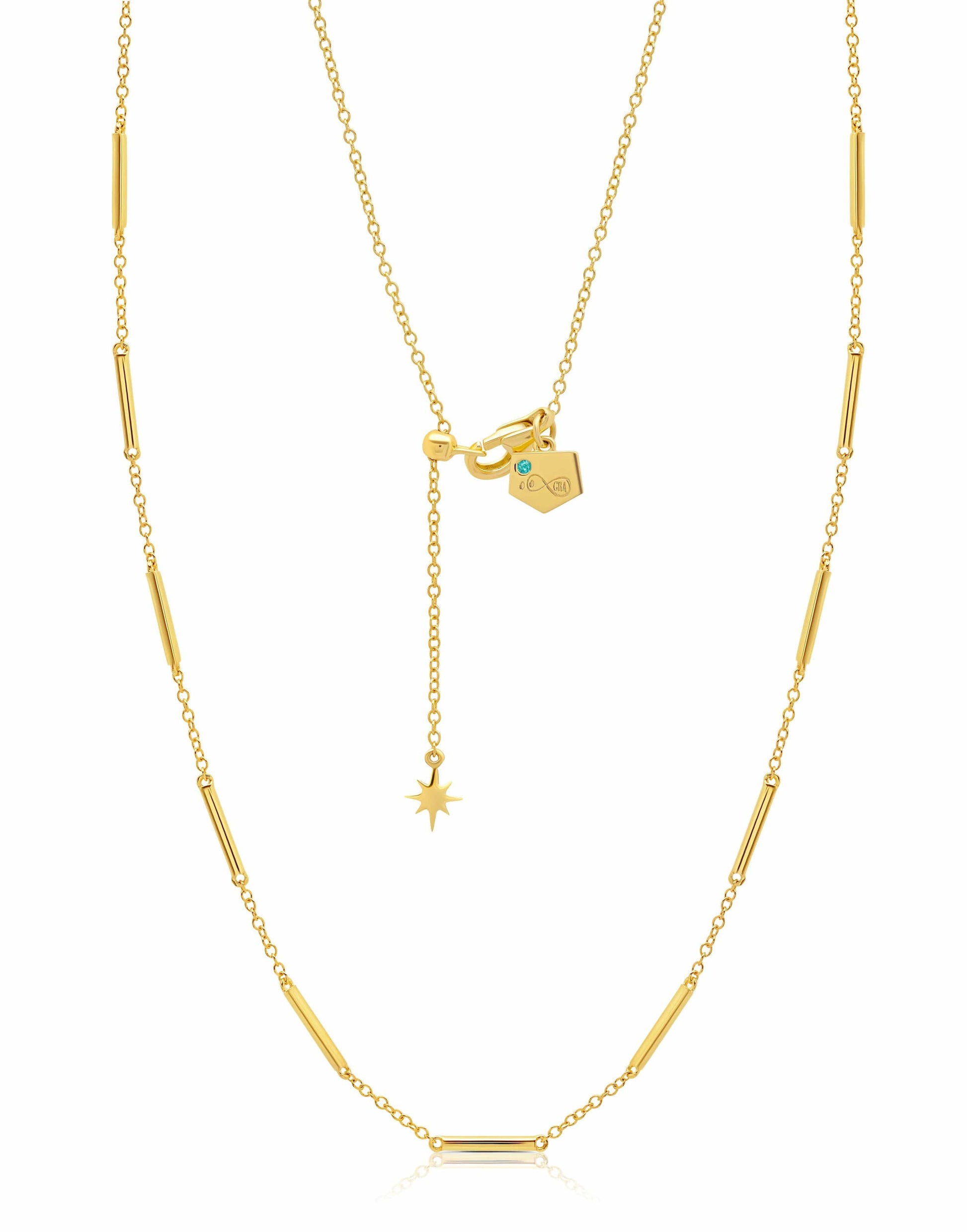 GRAZIELA-Tribal Layering Chain Necklace-YELLOW GOLD